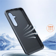 Husă din piele pentru Samsung Galaxy S25, leather hybrid, gri