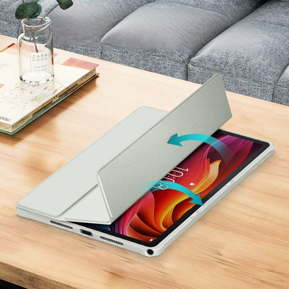 Husă pentru Lenovo Tab K11 Plus, Smartcase Hybrid, cu spațiu pentru stylus, gri