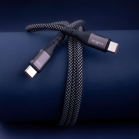 Cablu magnetic USB-C la USB-C, 100 W, 1,0 m, pentru dispozitive cu USB-C