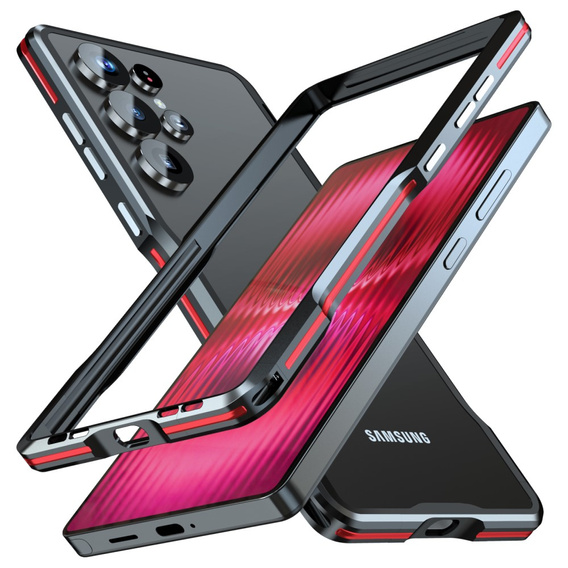 Husa LUPHIE pentru Samsung Galaxy S25 Ultra, Armor Bumper, negru