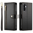 Wallet Zipper Pocket flip caz pentru Samsung Galaxy A17 5G, Wallet Zipper Pocket, negru