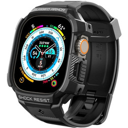 Pasek z etui Spigen do Apple Watch Ultra 49mm, Rugged Armor Pro, Czarny