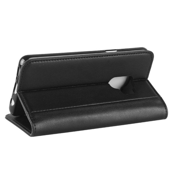 Cu clapetă pentru Samsung Galaxy S9, Leather Flexi Book, negru