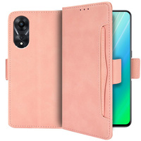 Cu clapetă pentru Oppo A78 5G, Card Slot, roz