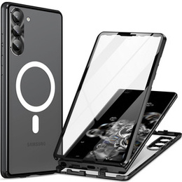 Carcasa Magnetic Dual Glass MagSafe pentru Samsung Galaxy S23+ Plus, negru