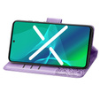 Cu clapetă pentru Samsung Galaxy M13, Butterfly, violet