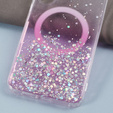 Husă pentru Samsung Galaxy S24, Glittery, pentru MagSafe, roz