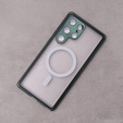 Carcasa Magnetic Dual Glass MagSafe pentru Samsung Galaxy S23 Ultra, verde