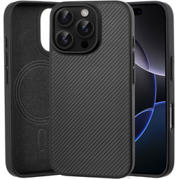 Husă pentru iPhone 16 Pro, Aramid Fiber Cover, negru