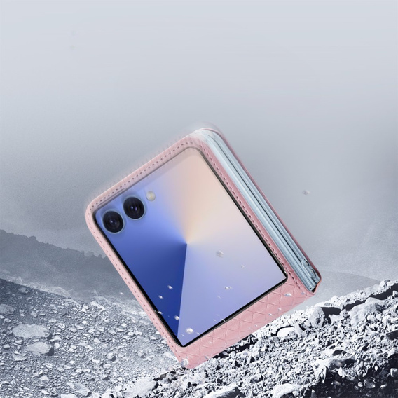 Husă Dux Ducis pentru Samsung Galaxy Z Flip7 5G, Bril, roz