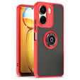 Husa pentru Xiaomi Redmi 13C / Poco C65, Frosted Ring, roșu