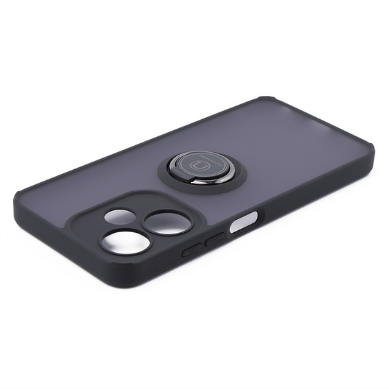 Husa pentru Infinix Hot 30i, Frosted Ring, negru