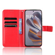 Cu clapetă pentru Motorola Edge 50 Neo / Motorola ThinkPhone 25, Crazy Horse Wallet, roșu