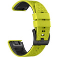 Curea de silicon pentru Garmin Fenix 7 / Forerunner 965 / 955 / 945 / 935, galben / negru