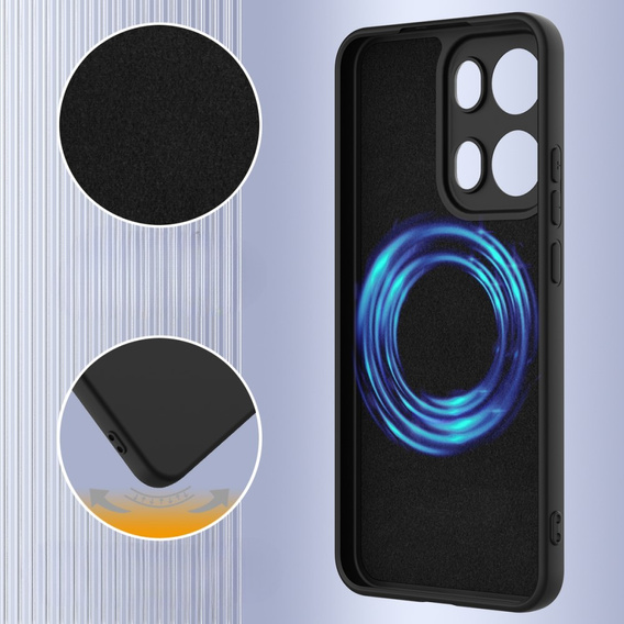Huse pentru Oppo Reno13 Pro 5G, Silicone MagSafe, negru