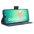Cu clapetă pentru Samsung Galaxy A26, Card Slot, albastru închis