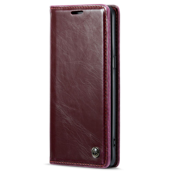 Carcasă flip CASEME pentru Samsung Galaxy S8, Waxy Textured, roșu
