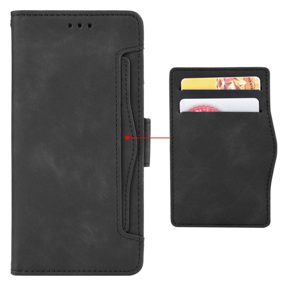Cu clapetă pentru Xiaomi Redmi Note 13 Pro 5G, Card Slot, negru