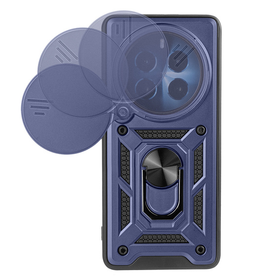 Husă blindată pentru Realme 12 Pro 5G / 12 Pro+ 5G, CamShield Slide, albastru