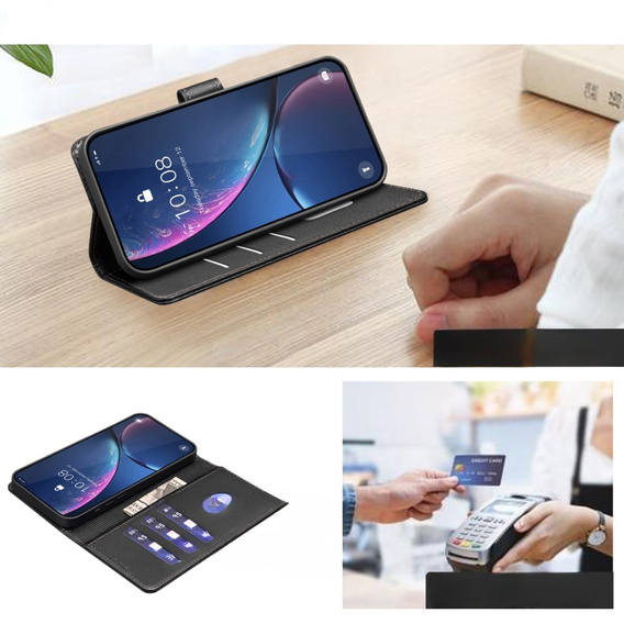 Husa cu clapetă pentru Honor 200 Lite, BINFEN Wallet, negru