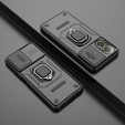 Husă pentru Realme C67 4G, KickStand Camera Lens, negru