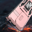 Husă blindată pentru Samsung Galaxy Z Fold6 5G, CamShield Slide, roz rose gold