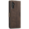 Husă pentru Samsung Galaxy A14 4G/5G, ERBORD Vintage, portofel cu clapetă, cafea