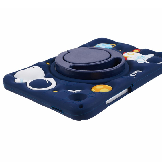 Husă din silicon pentru copii pentru Samsung Galaxy Tab A9 T220 X110 / X117, Armoured, Astronaut, albastru marin