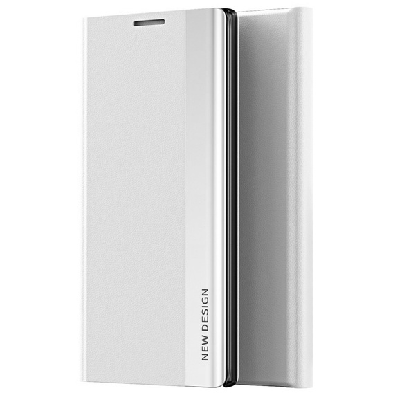 Cu clapetă pentru Xiaomi Poco X5 Pro 5G / Redmi Note 12 Pro, Side Magnetic, de argint