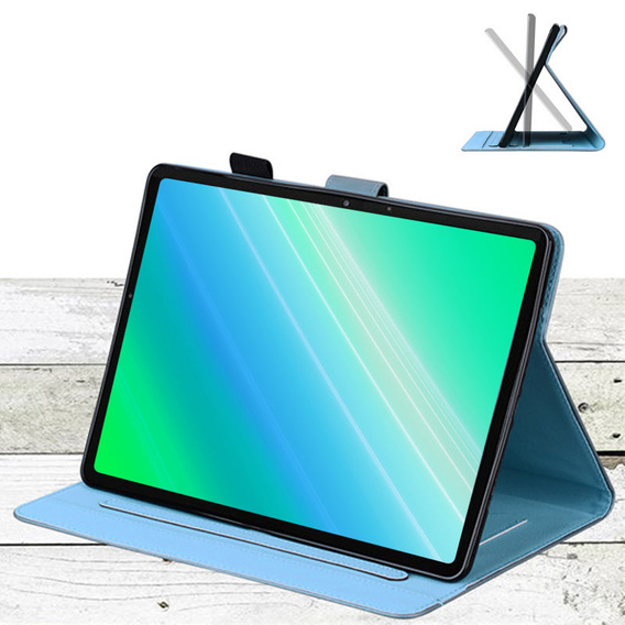 Husă pentru iPad 10.2" 2021/2020/2019 (9/8/7 gen.), cu clapetă, animal, albastru