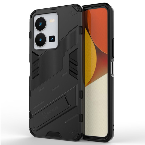 Husa pentru Vivo Y35 4G, Military kickstand, negru