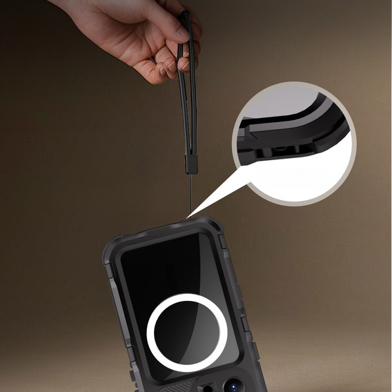 Carcasă impermeabilă IP68 pentru iPhone 16 Pro, SHELLBOX MagSafe, negru