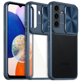 Huse pentru Samsung Galaxy A14 4G/5G, Slide Camera, albastru