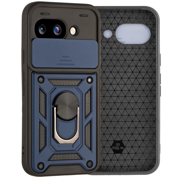 Husă blindată pentru Google Pixel 9A, CamShield Slide, albastru