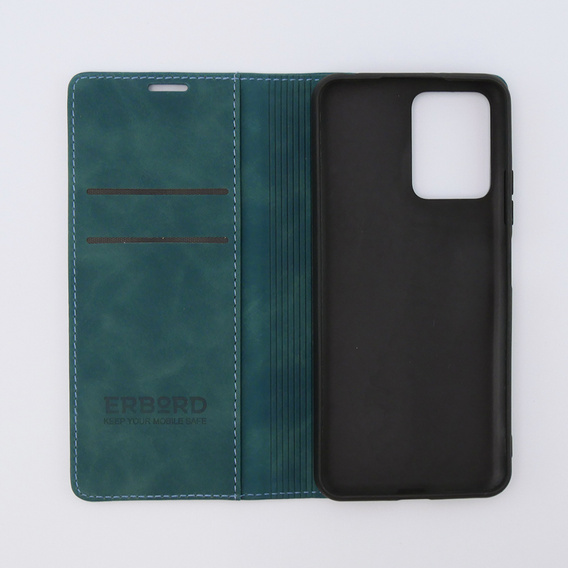 Husă pentru Xiaomi Redmi Note 12 5G / Poco X5 5G, ERBORD Vintage, portofel cu clapetă, albastru
