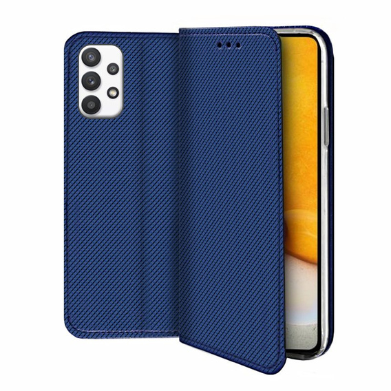 Cu clapetă pentru Samsung Galaxy A72 5G / A72 LTE, Wallet Smart Magnet, albastru