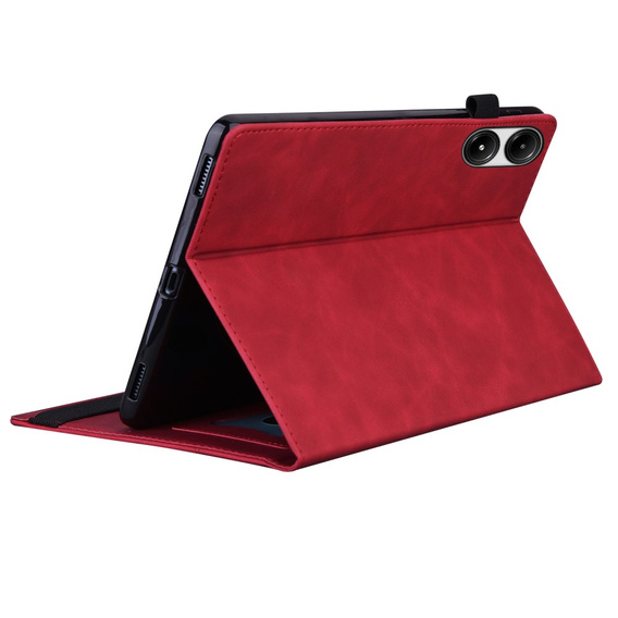 Husă pentru Xiaomi Redmi Pad Pro / Xiaomi Poco Pad, Classic, cu spațiu pentru stylus, roșu