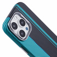 Carcasa pentru iPhone 16 Pro, Carbon Fiber MagSafe, negru / albastru