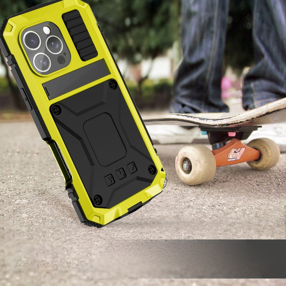 Husă blindată pentru iPhone 16 Pro, R-JUST, galben