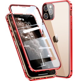 Husa pentru iPhone 11 Pro Max, Magnetic Dual Glass, roșu