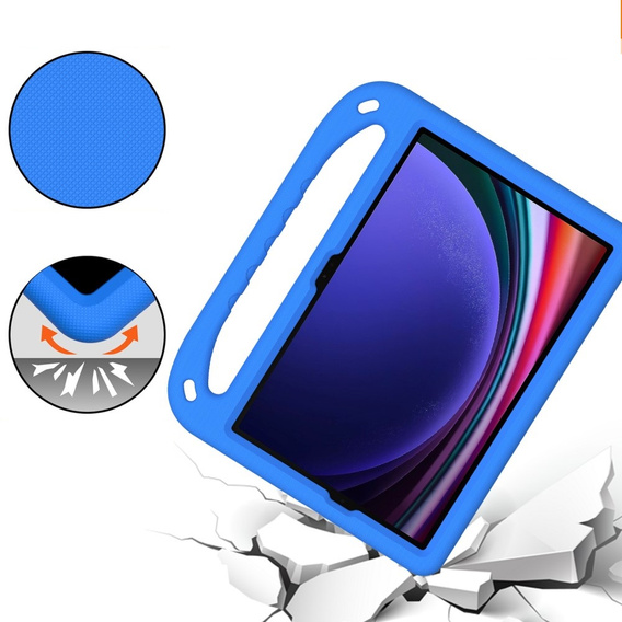 Husă pentru copii pentru Samsung Galaxy Tab S10 Lite / S10 FE / S9 FE, cu mâner, albastru