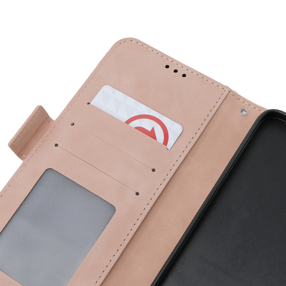 Cu clapetă pentru Oppo A38 4G / Oppo A18 4G, Card Slot, roz