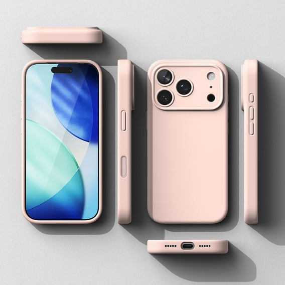 Carcasă Ringke pentru iPhone 17 Pro Max, Silicone Magnetic MagSafe, Pink Sand