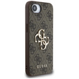 GUESS Huse pentru iPhone 16E, 4G Big Metal Logo, maro