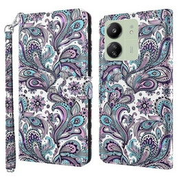 Cu clapetă pentru Samsung Galaxy A05s, Wallet, Butterflies, albastru