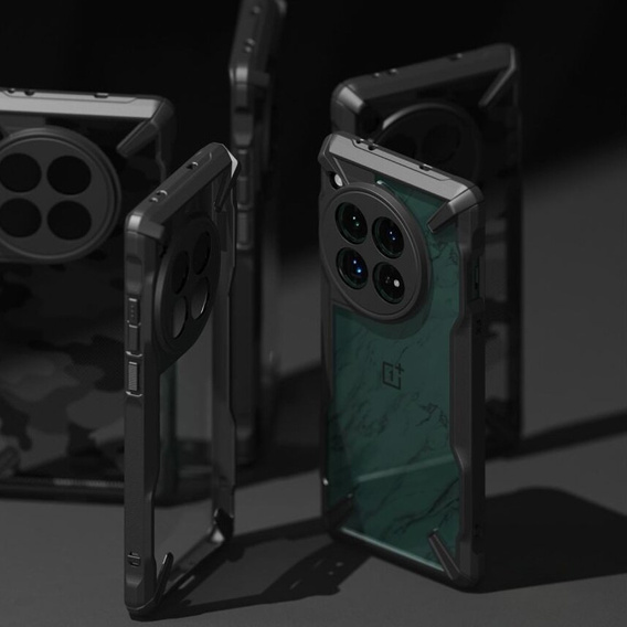 Husă Ringke Fusion X transparentă / neagră pentru OnePlus 12 5G
