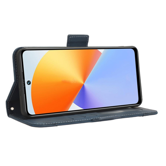 Cu clapetă pentru Infinix Note 30 VIP, Card Slot, albastru închis