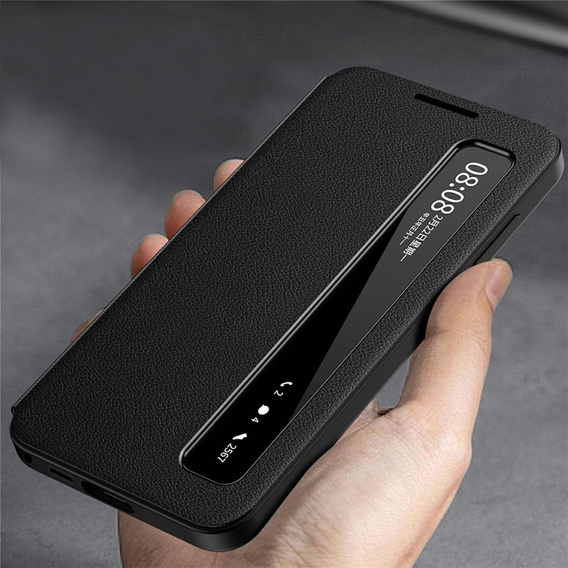 Husă din piele cu fereastră Smart View pentru Samsung Galaxy S26 Ultra