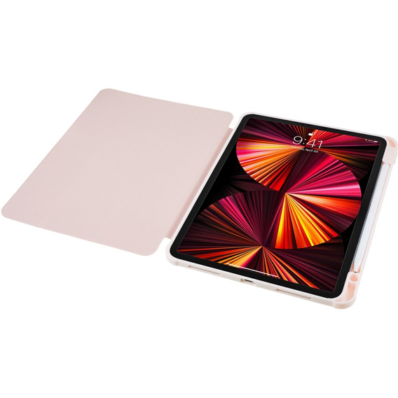 Husă pentru iPad Pro 12.9" 2022/2021/2020 (6/5/4 gen.), Smartcase Hybrid, cu spațiu pentru stylus, roz