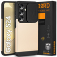 Huse pentru Samsung Galaxy S24, ERBORD CamProtect Slide Camera, de aur